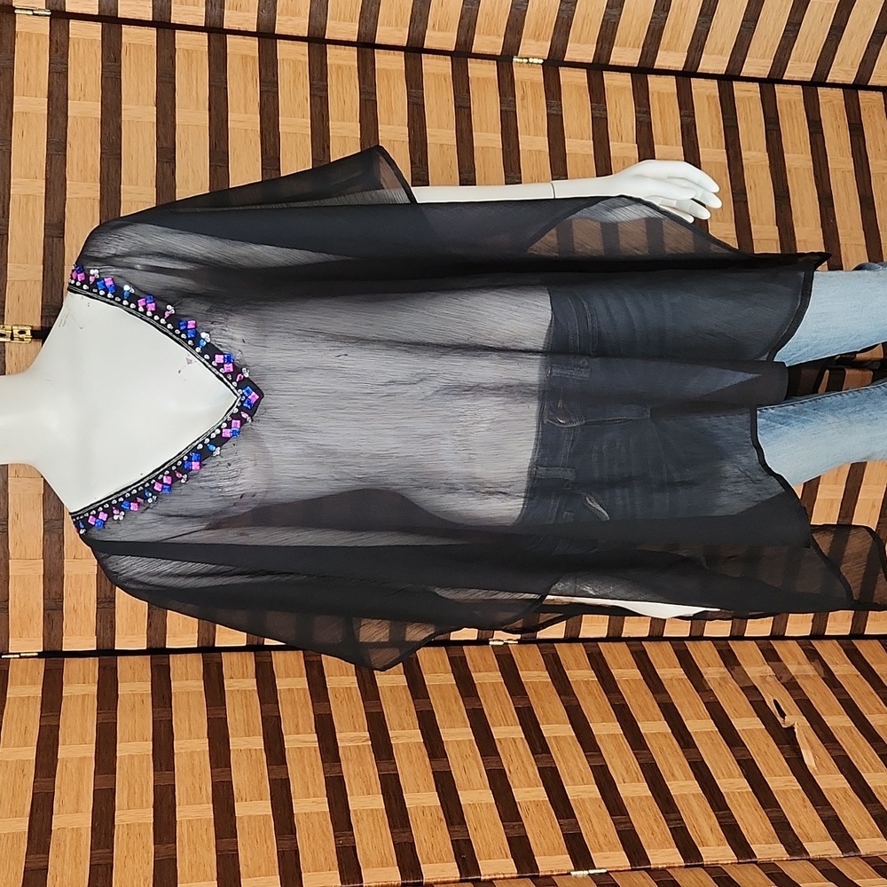 Poncho open swimsuit cover up